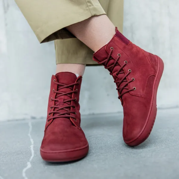 Barefoot topánky URBANEER 2.0 Burgundy