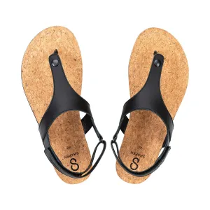 Barefoot sandále NOMAD Black with Cork