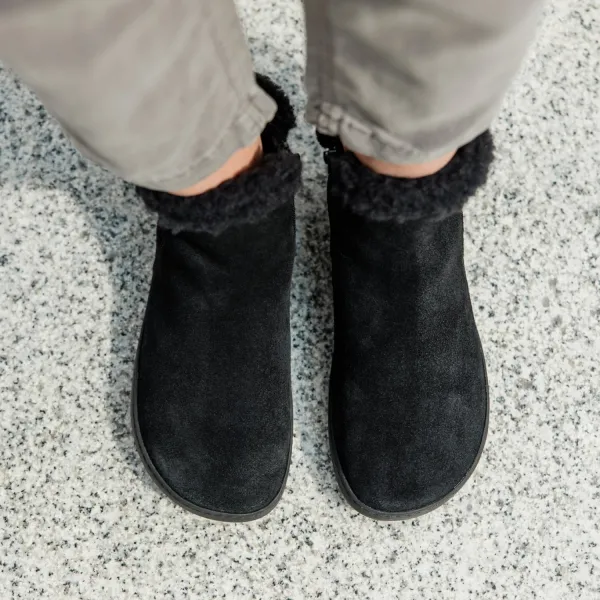 Barefoot členkové čižmy FLUFFY 2.0 Black