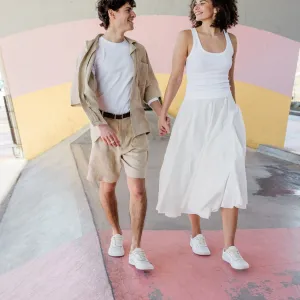 Barefoot tenisky FLOWIN White & Beige