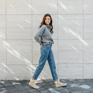 Barefoot členkové čižmy FLUFFY 2.0 Beige