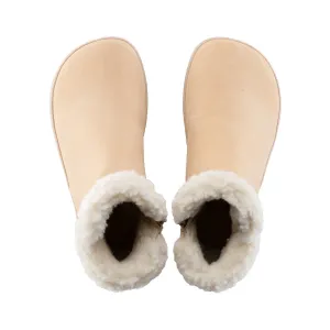 Barefoot členkové čižmy FLUFFY 2.0 Beige
