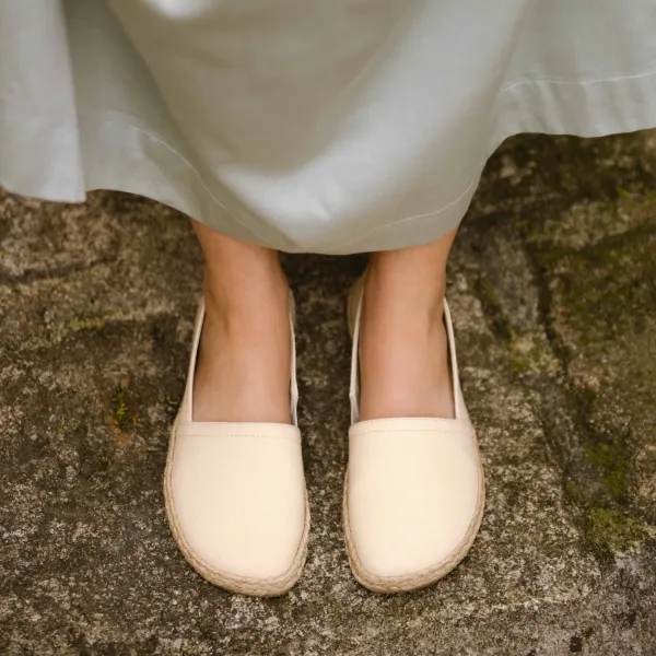 Barefoot Espadrilky PLAYA Beige Vegan