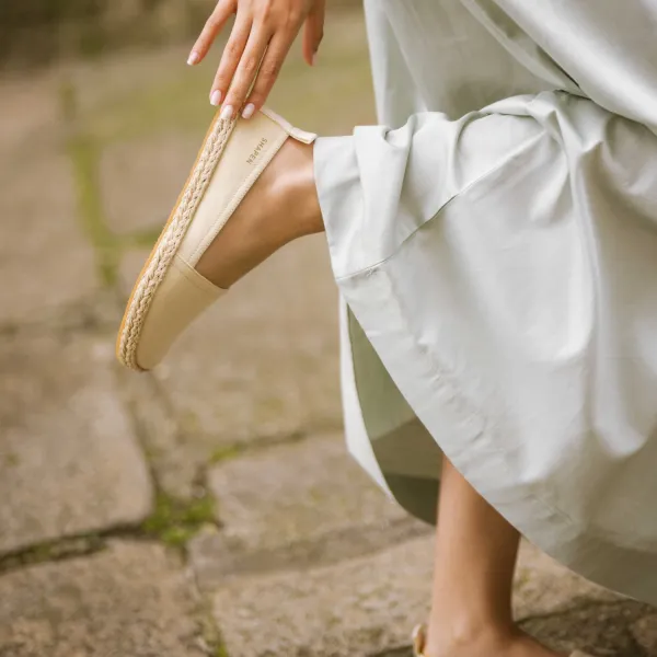 Barefoot Espadrilky PLAYA Beige Vegan