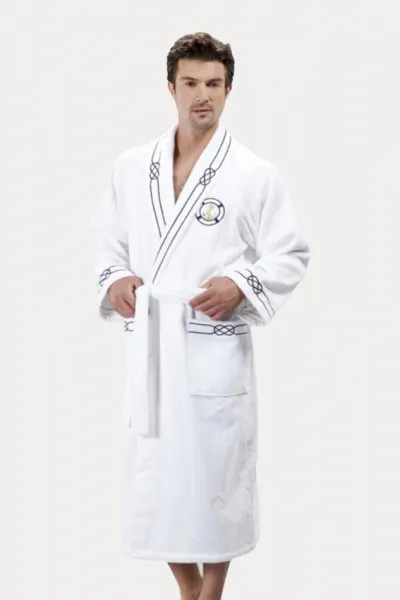 Soft Cotton Luxusný pánsky župan + uterák + papuče MARINE MAN