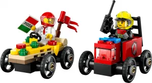 LEGO® City 60458 Pretekársky balíček: Rozvoz pizzy vs. hasičské auto