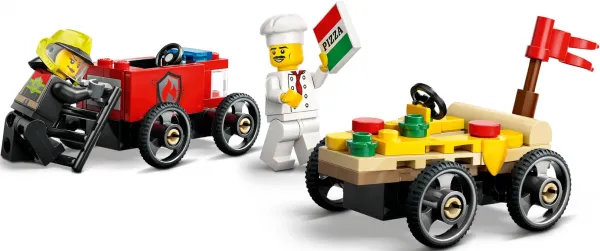 LEGO® City 60458 Pretekársky balíček: Rozvoz pizzy vs. hasičské auto