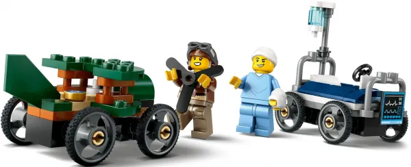 LEGO® City 60459 Pretekársky balíček Lietadlo vs. nemocničné lôžko