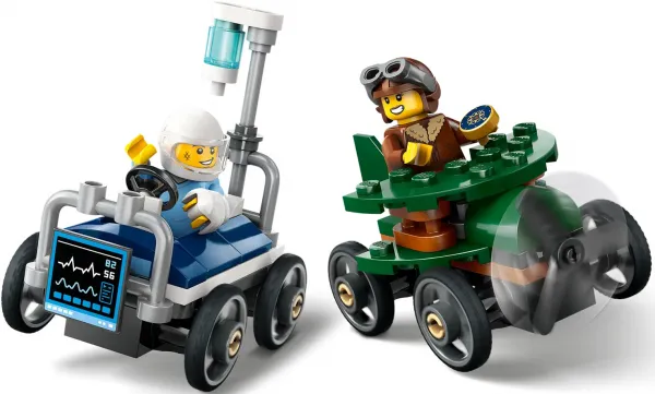 LEGO® City 60459 Pretekársky balíček Lietadlo vs. nemocničné lôžko