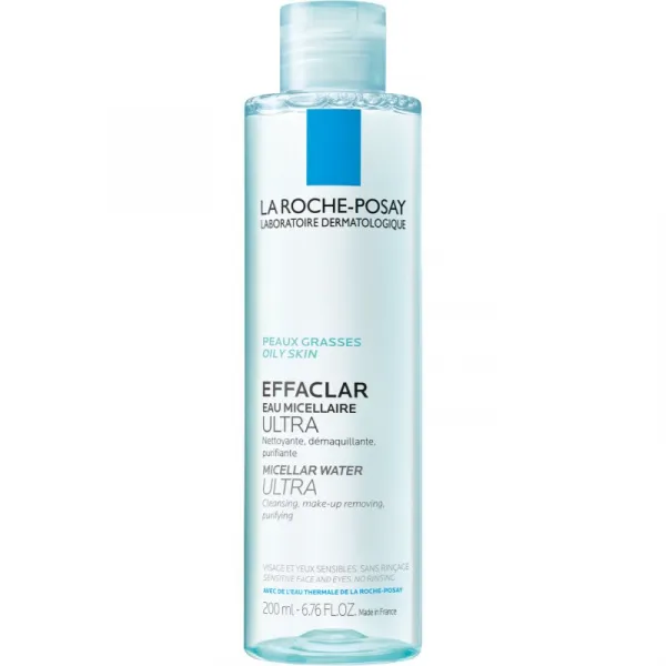 La Roche-Posay Effaclar Ultra čistiaca micelárna voda pre problematickú pleť, akné 200 ml