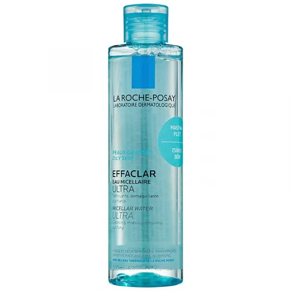 La Roche-Posay Effaclar Ultra čistiaca micelárna voda pre problematickú pleť, akné 200 ml