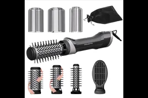 Rotačný kulmofén Rowenta Brush Activ UB9534F0 Strieborný/Čierny