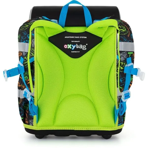 Oxybag DINOSAURUS Školská aktovka, čierna, veľkosť