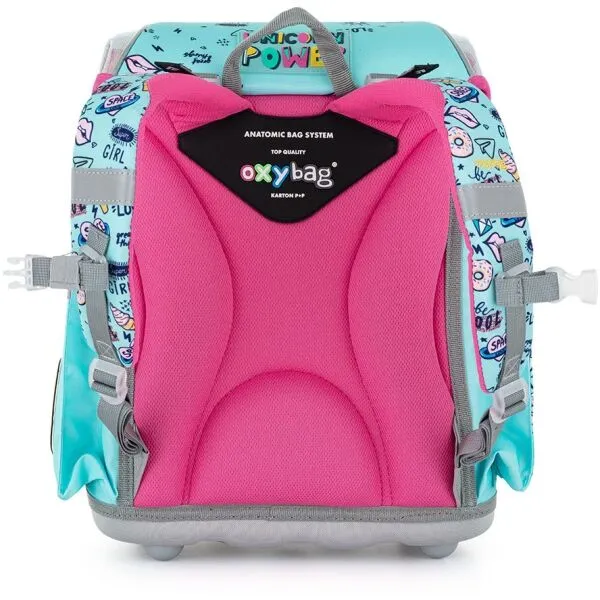 Oxybag UNICORN ICONIC Školský ruksak, svetlomodrá, veľkosť