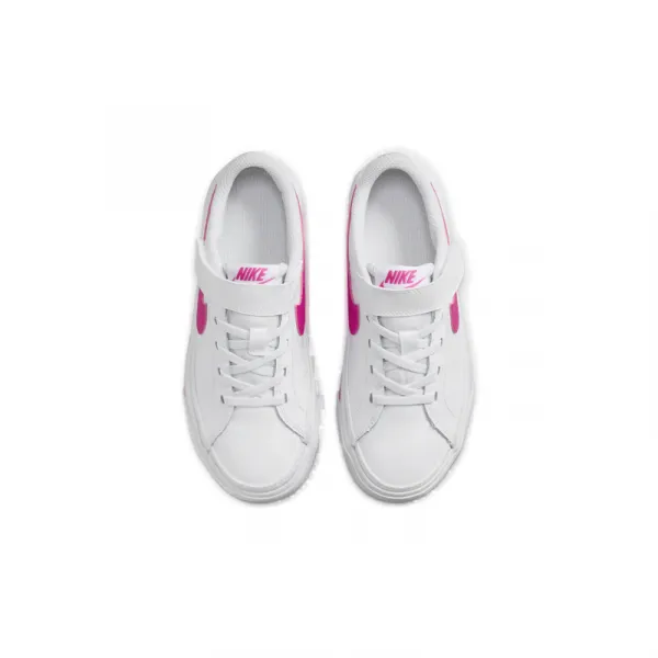 Dievčenská rekreačná obuv NIKE Court Legacy white laser fuchsia