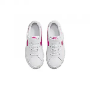 Dievčenská rekreačná obuv NIKE Court Legacy white laser fuchsia