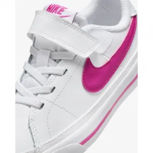 Dievčenská rekreačná obuv NIKE Court Legacy white laser fuchsia