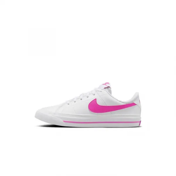 Dievčenská rekreačná obuv NIKE Court Legacy Jr white laser fuchsia