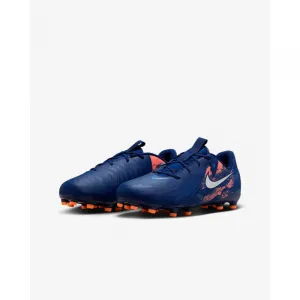 Chlapčenské futbalové kopačky outdoorové NIKE Phantom GX II Academy Erling Haaland Jr FG MG blue void chrome