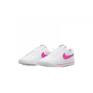 Dievčenská rekreačná obuv NIKE Court Legacy Jr white laser fuchsia