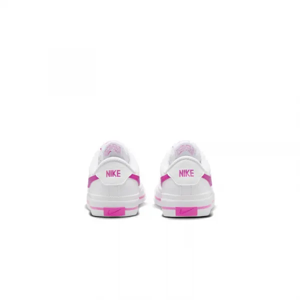 Dievčenská rekreačná obuv NIKE Court Legacy Jr white laser fuchsia