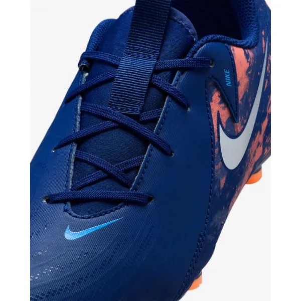 Chlapčenské futbalové kopačky outdoorové NIKE Phantom GX II Academy Erling Haaland Jr FG MG blue void chrome