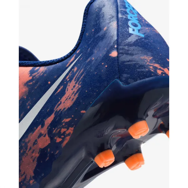 Chlapčenské futbalové kopačky outdoorové NIKE Phantom GX II Academy Erling Haaland Jr FG MG blue void chrome