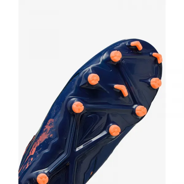 Chlapčenské futbalové kopačky outdoorové NIKE Phantom GX II Academy Erling Haaland Jr FG MG blue void chrome