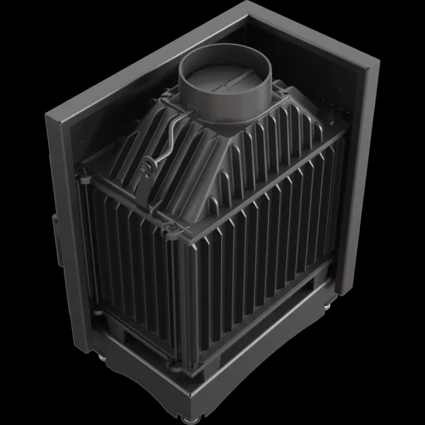 Kratki Zuzia 15 kW BS DECO ľavá bez stĺpika - krbová vložka rohová ZUZIA/L/BS/DECO