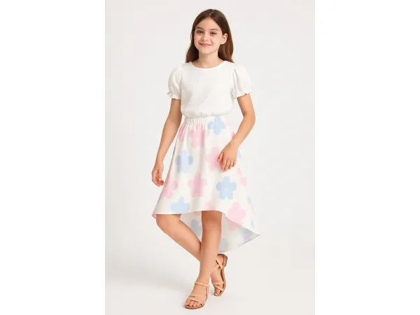 Fashionkids  Dievčenský ecru top s volánikmi Farba: Ecru, Veľkosť: 158