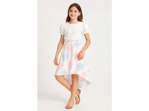 Fashionkids  Dievčenský ecru top s volánikmi Farba: Ecru, Veľkosť: 158