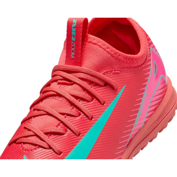 Chlapčenské futbalové kopačky turfy NIKE Mercurial Vapor 16 Academy Jr TF ember glow aurora green