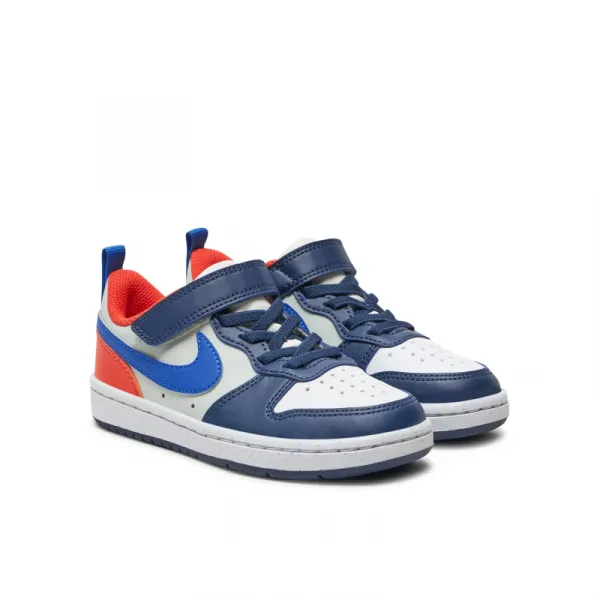 Chlapčenská rekreačná obuv NIKE Court Borough Low Recraft midnight navy hyper royal orange