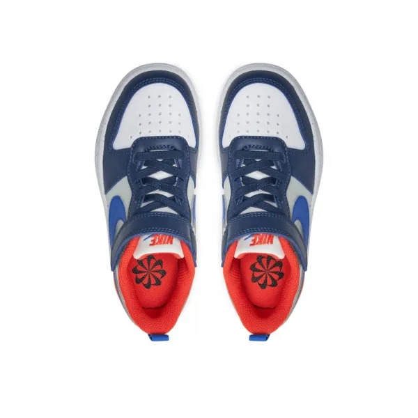 Chlapčenská rekreačná obuv NIKE Court Borough Low Recraft midnight navy hyper royal orange