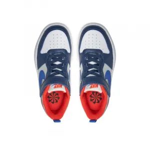 Chlapčenská rekreačná obuv NIKE Court Borough Low Recraft midnight navy hyper royal orange
