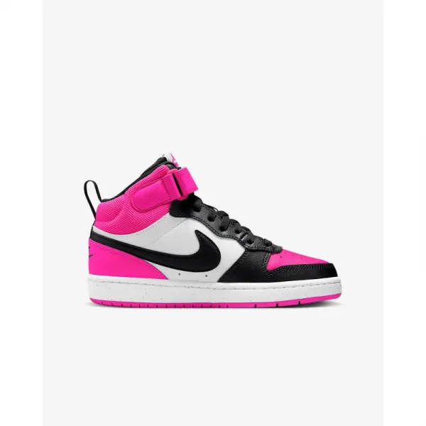Dievčenská vychádzková obuv NIKE Court Borough Mid 2 Jr white black fierce pink