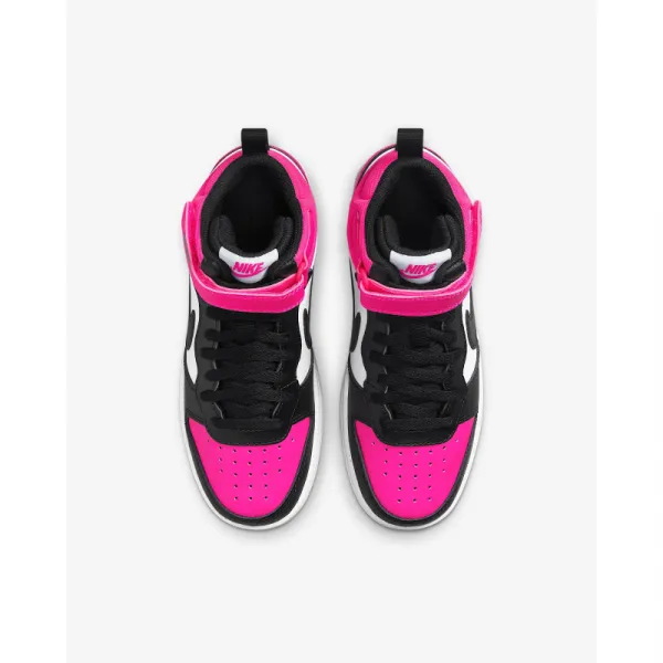 Dievčenská vychádzková obuv NIKE Court Borough Mid 2 Jr white black fierce pink