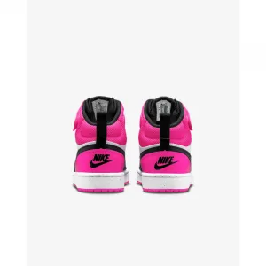 Dievčenská vychádzková obuv NIKE Court Borough Mid 2 Jr white black fierce pink