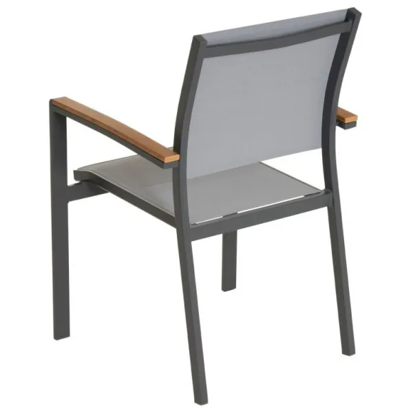 Záhradná stohovateľná stolička antracit,86,5x 57x57,5 ​​cm