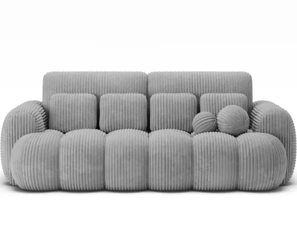 Trojmiestna rozkladacia pohovka s úložným priestorom camille - sivá -