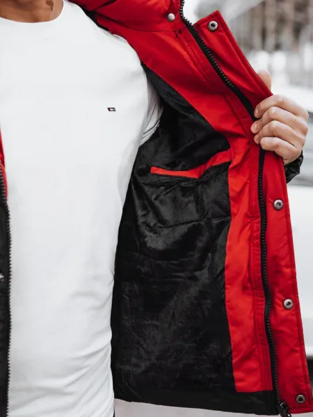 Trendy pánska bunda na zimu - čierna