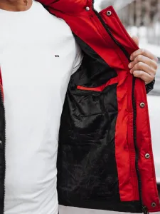 Trendy pánska bunda na zimu - čierna