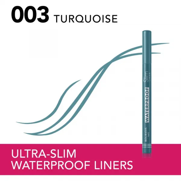 Bourjois Ultra Slim Waterproof Liner vodeodolná ceruzka na oči odtieň Turquoise 1 ml