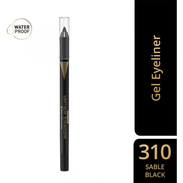 Max Factor Masterpiece Wow Liner Waterproof vodeodolná ceruzka na oči odtieň 310 Sable Black 1.2 g