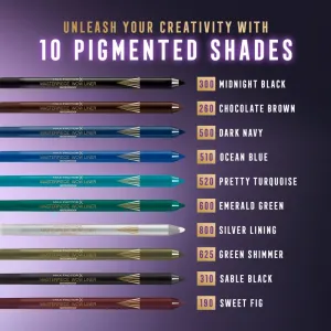 Max Factor Masterpiece Wow Liner Waterproof vodeodolná ceruzka na oči odtieň 310 Sable Black 1.2 g