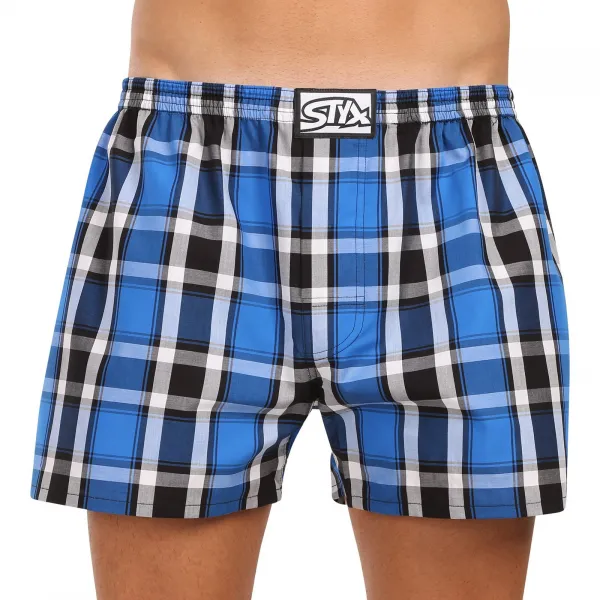 3PACK pánske trenky Styx klasická guma viacfarebné (3A110709) M, trenírky