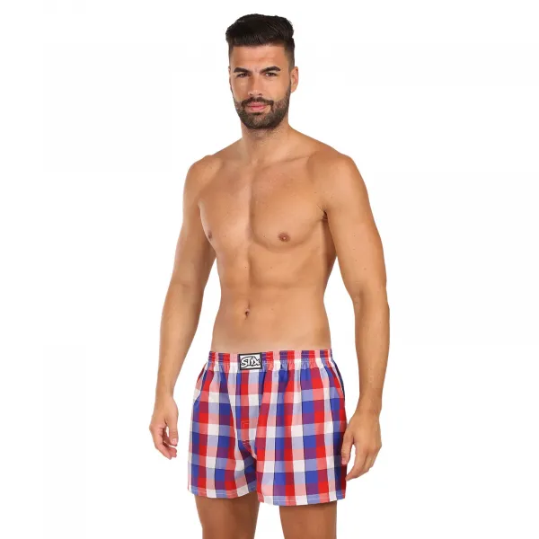 3PACK pánske trenky Styx klasická guma viacfarebné (3A110709) M, trenírky