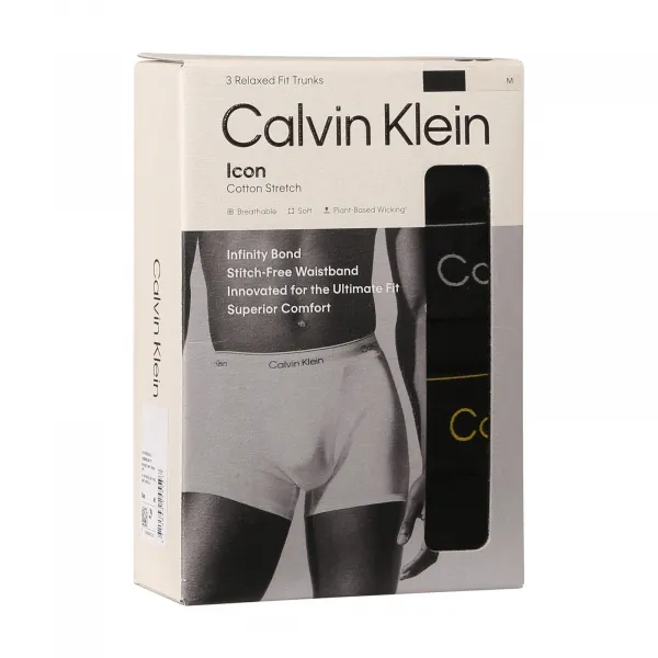 3PACK pánske boxerky Calvin Klein čierné (NB4286-YFE) M, trenky