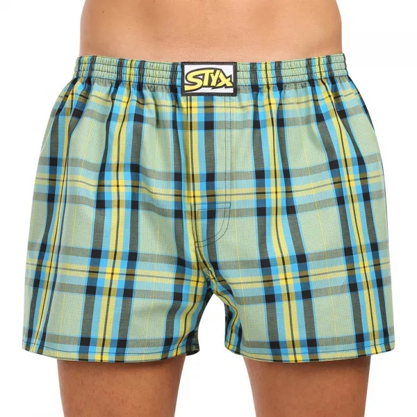 3PACK pánske trenky Styx klasická guma viacfarebné (3A110103) S, trenírky