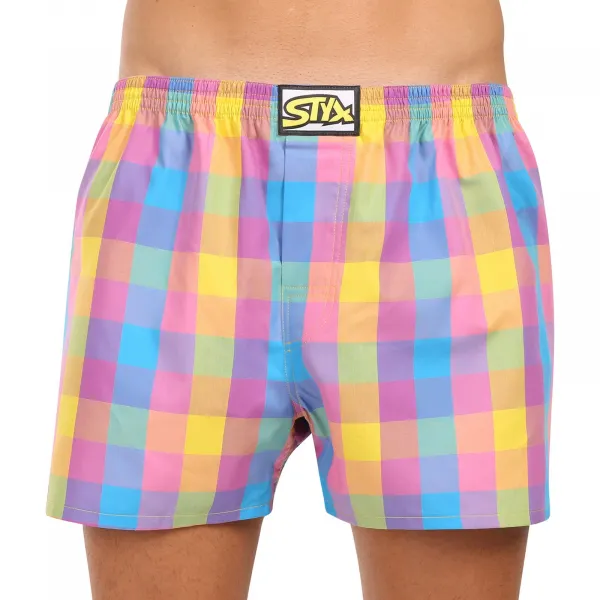 3PACK pánske trenky Styx klasická guma viacfarebné (3A110103) S, trenírky